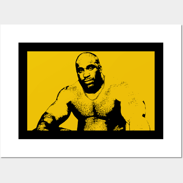 Barry Wood - Large Black Man in Yellow Wall Art by giovanniiiii